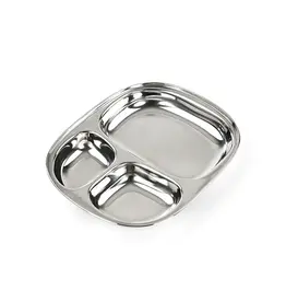 joli monde RVS kinderbord - Groot 3 vakjes