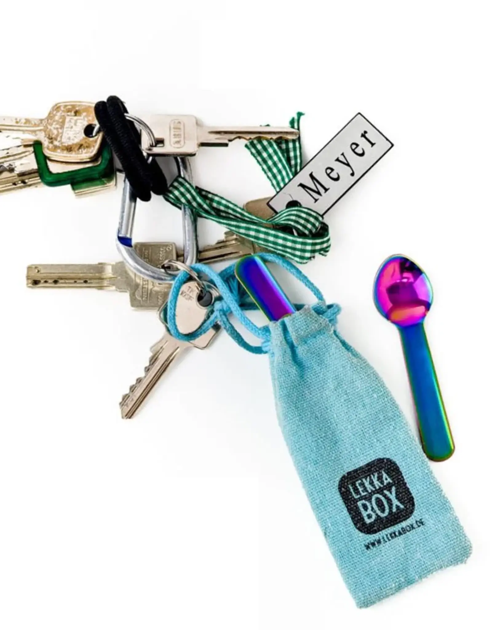 LEKKABOX Mini lepel van RVS - Regenboog