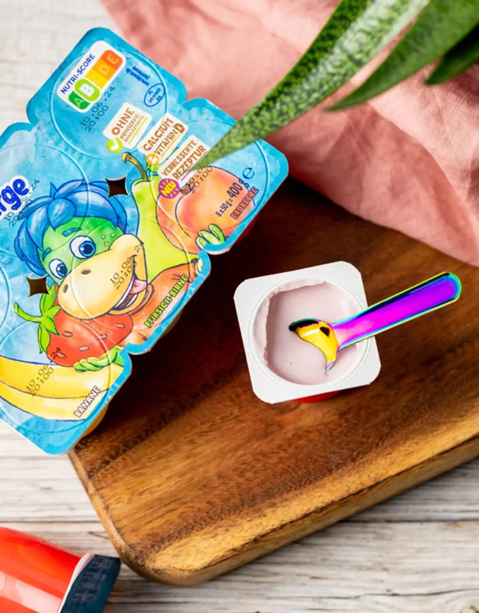 LEKKABOX Mini lepel van RVS - Regenboog