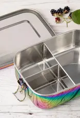 LEKKABOX Lekkabox Safe RVS Bentobox Regenboog - 1000ml met 3 vakken