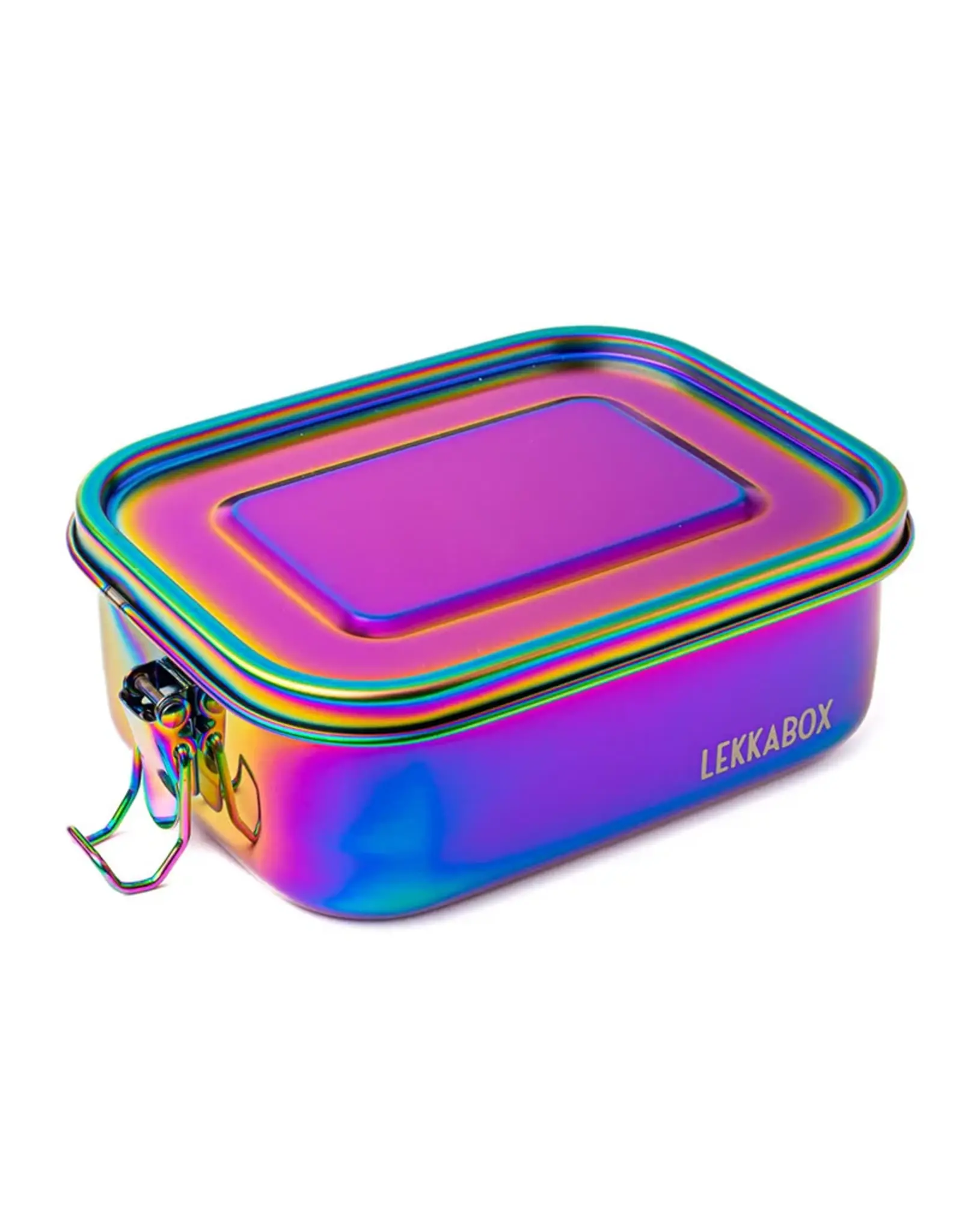 LEKKABOX Lekkabox Safe - RVS Bentobox 1000ml met 3 vakken - Regenboog