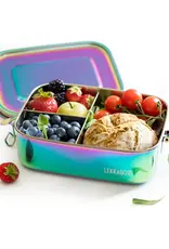 LEKKABOX Lekkabox Safe RVS Bentobox Regenboog - 1000ml met 3 vakken