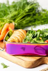 LEKKABOX Lekkabox Safe - RVS Bentobox 1000ml met flexibele verdeler - Regenboog