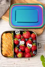 LEKKABOX Lekkabox Safe RVS Bentobox Regenboog - 1000ml met flexibele verdeler