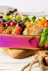 LEKKABOX Lekkabox Safe - RVS Bentobox 1000ml met flexibele verdeler - Regenboog