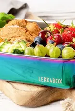 LEKKABOX Lekkabox Safe RVS Bentobox Regenboog - 1000ml met flexibele verdeler