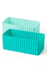 LEKKABOX Silicone Bento Cups - Rechthoek set/2 - Ocean