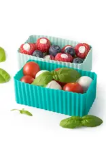 LEKKABOX Silicone Bento Cups - Rechthoek set/2 - Ocean