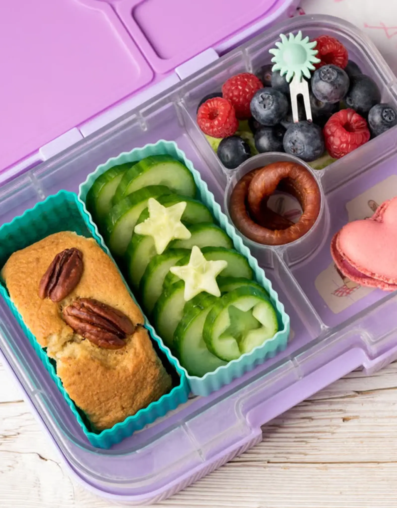 LEKKABOX Silicone Bento Cups - Rechthoek set/2 - Ocean