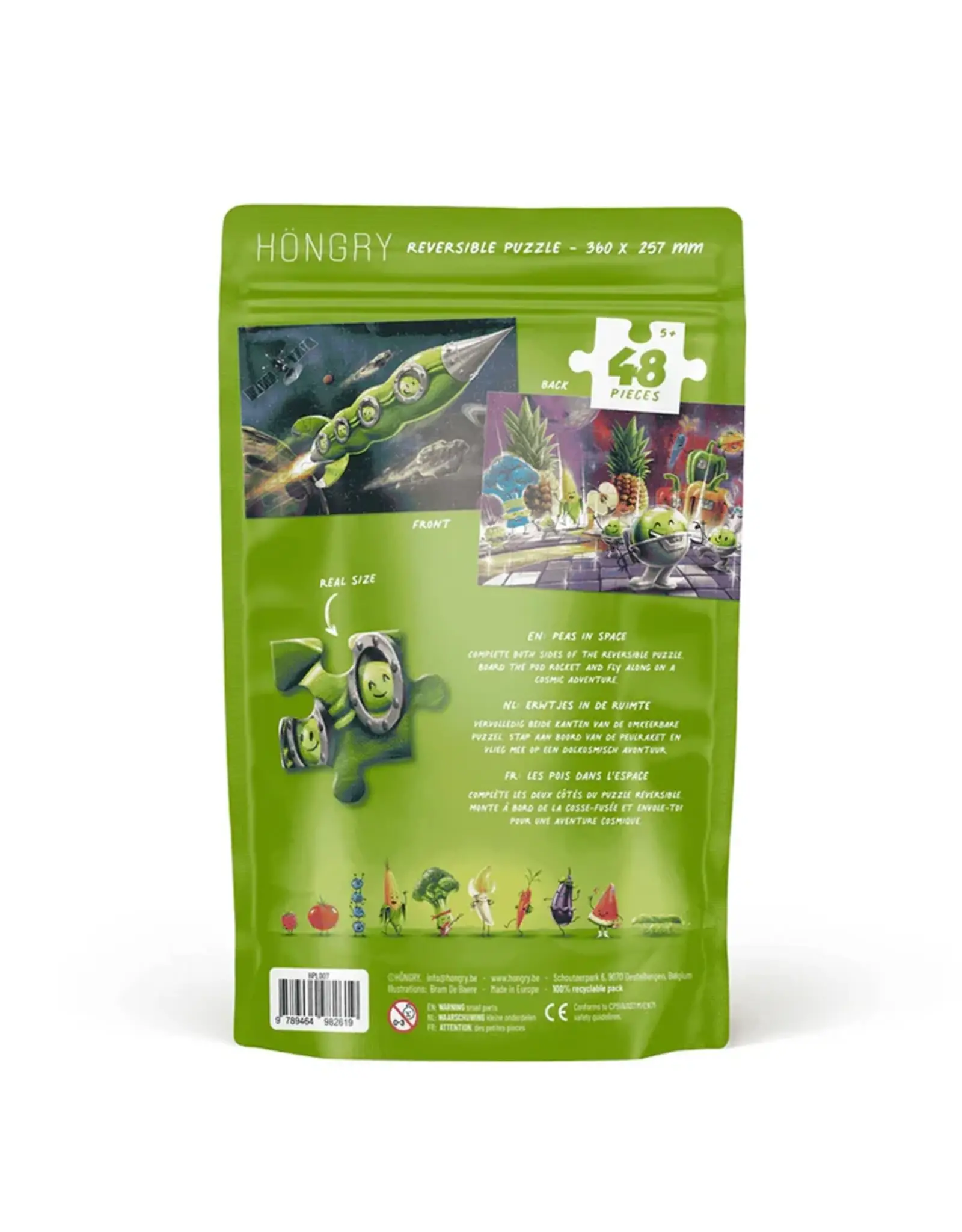 Hongry Höngry - Puzzel 48 stukken - Ruimte erwtjes