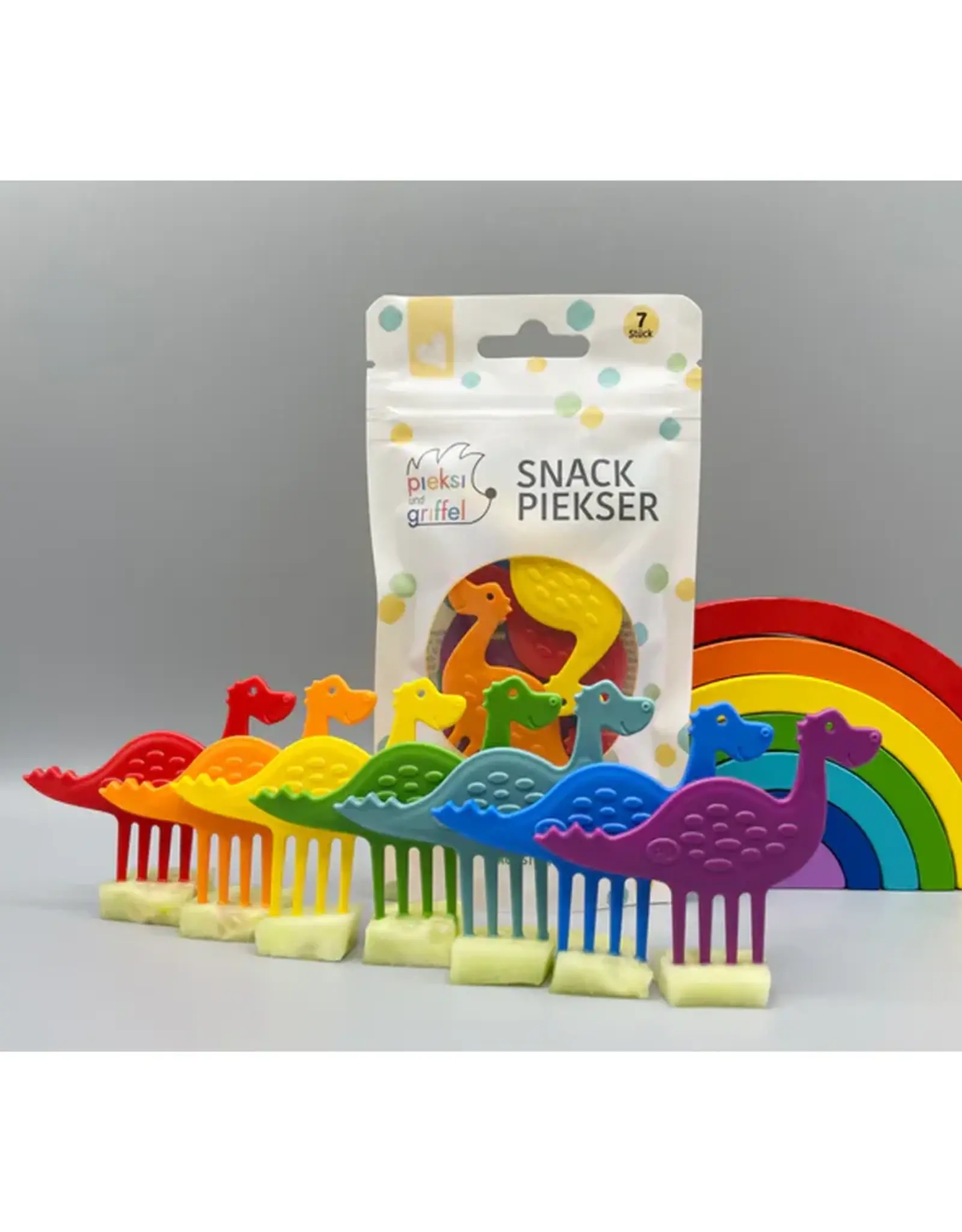 Pieksi und Griffel Prikkers Piekse Regenboog Dino's - Set van 7