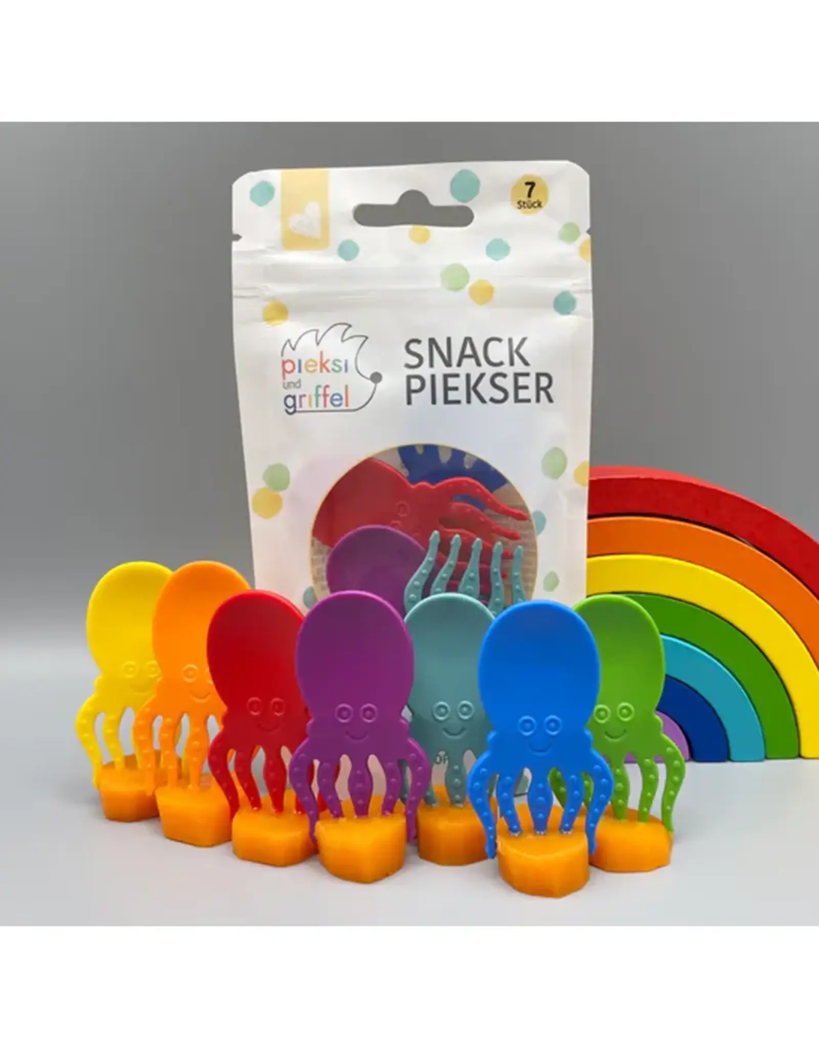 Pieksi und Griffel Prikkers Piekse Regenboog Octopussen - Set van 7