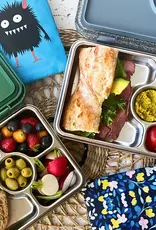 Yumbox Yumbox Prêt RVS 4-vakken - Paris Blauw Glitter