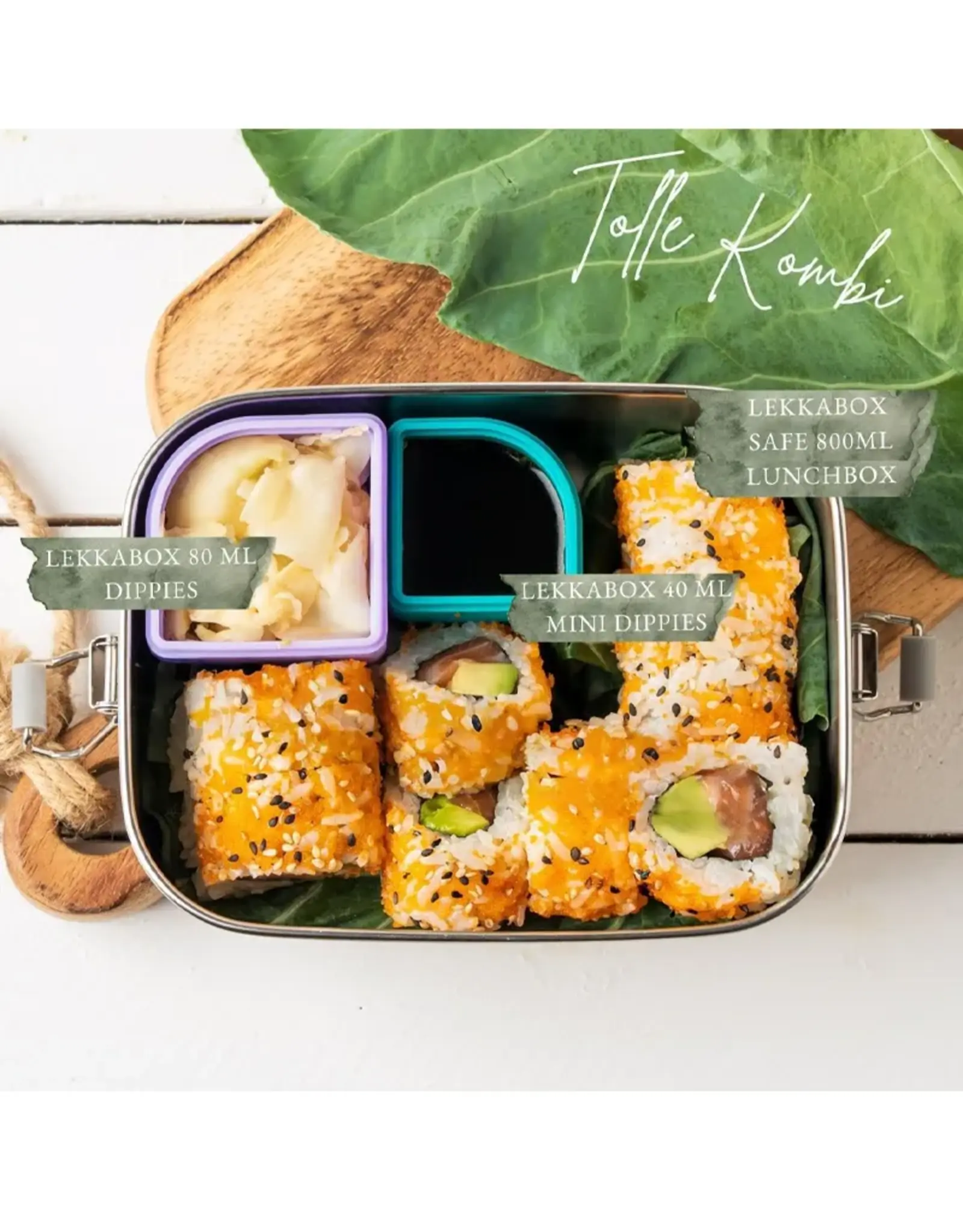 LEKKABOX Lekkabox Siliconen Dippotjes 80ml (set van 2) - Lavender