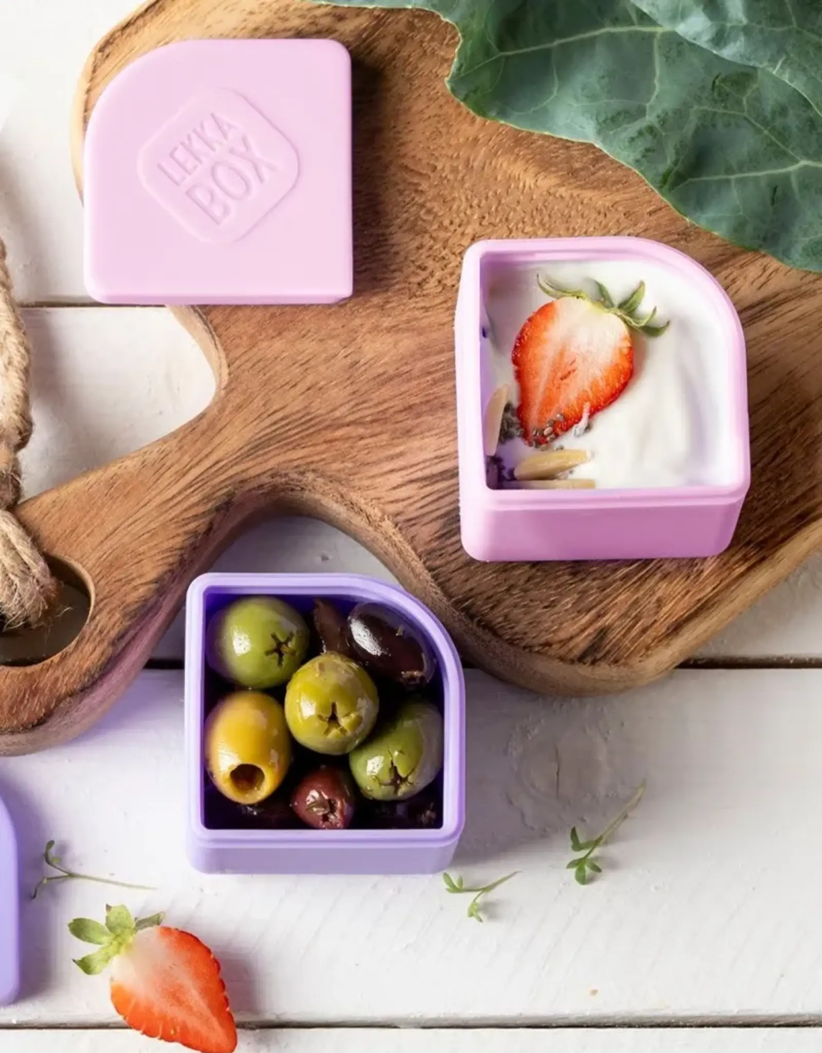 LEKKABOX Lekkabox Siliconen Dippotjes 80ml (set van 2) - Lavender