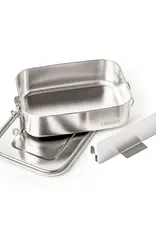 LEKKABOX Lekkabox Safe RVS Bentobox - 1400ml met flexibele verdeler