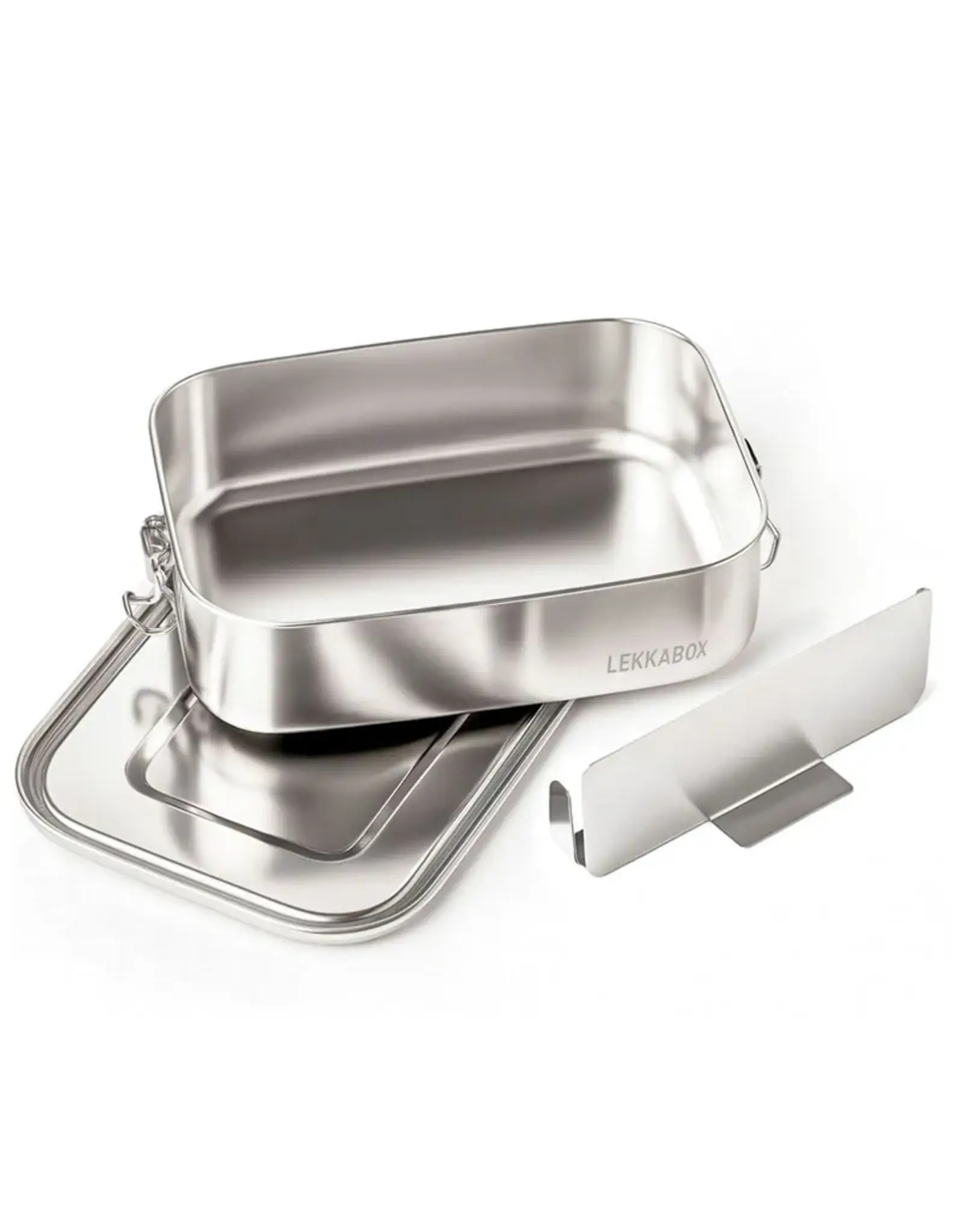 LEKKABOX Lekkabox Safe RVS Bentobox - 1400ml met flexibele verdeler