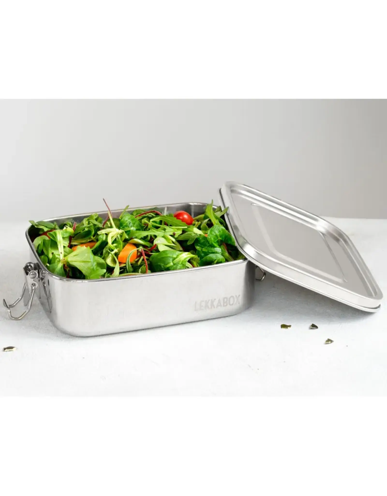 LEKKABOX Lekkabox Safe RVS Bentobox - 1400ml met flexibele verdeler