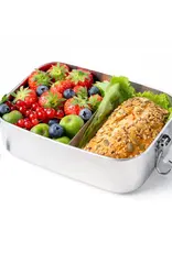 LEKKABOX Lekkabox Safe RVS Bentobox - 1400ml met flexibele verdeler