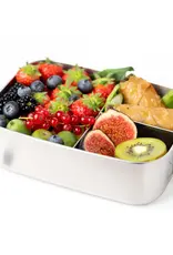 LEKKABOX Lekkabox Safe RVS Bentobox - 1400ml met 3 vakken
