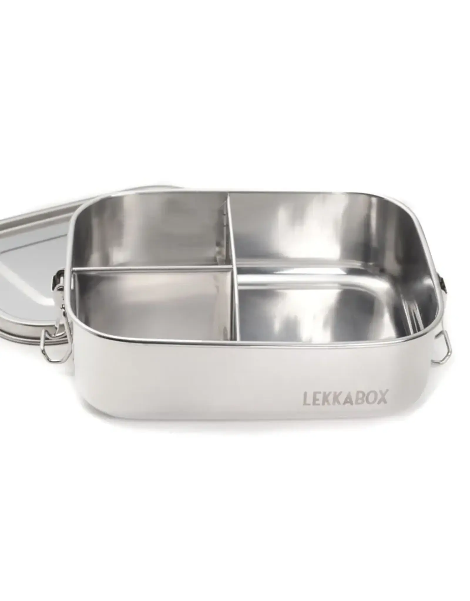 LEKKABOX Lekkabox Safe RVS Bentobox - 1400ml met 3 vakken