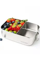 LEKKABOX Lekkabox Safe RVS Bentobox - 1400ml met 3 vakken