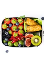 LEKKABOX Lekkabox Safe RVS Bentobox - 1400ml met 3 vakken