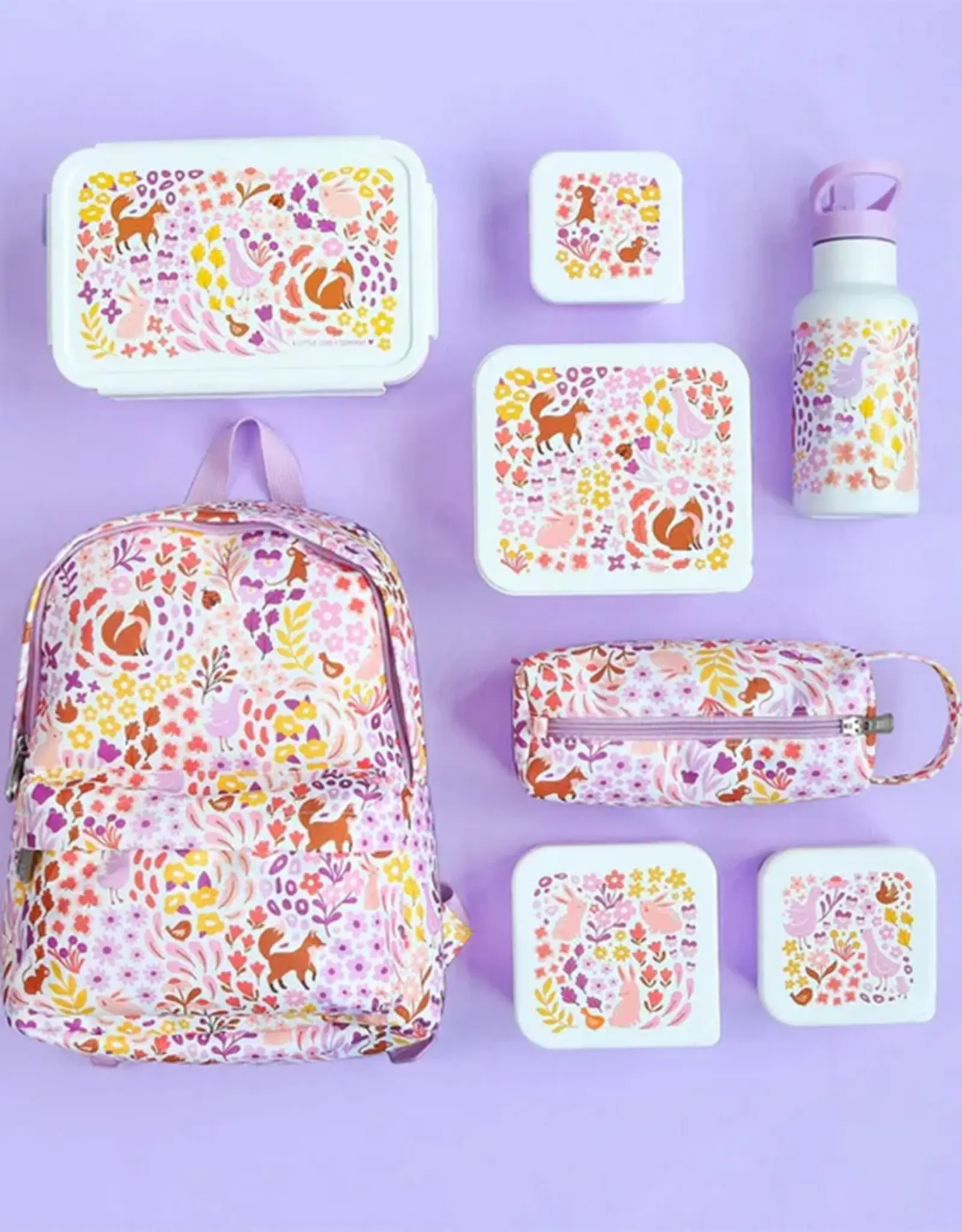 A Little Lovely Company Rugzakje - Bloementuin