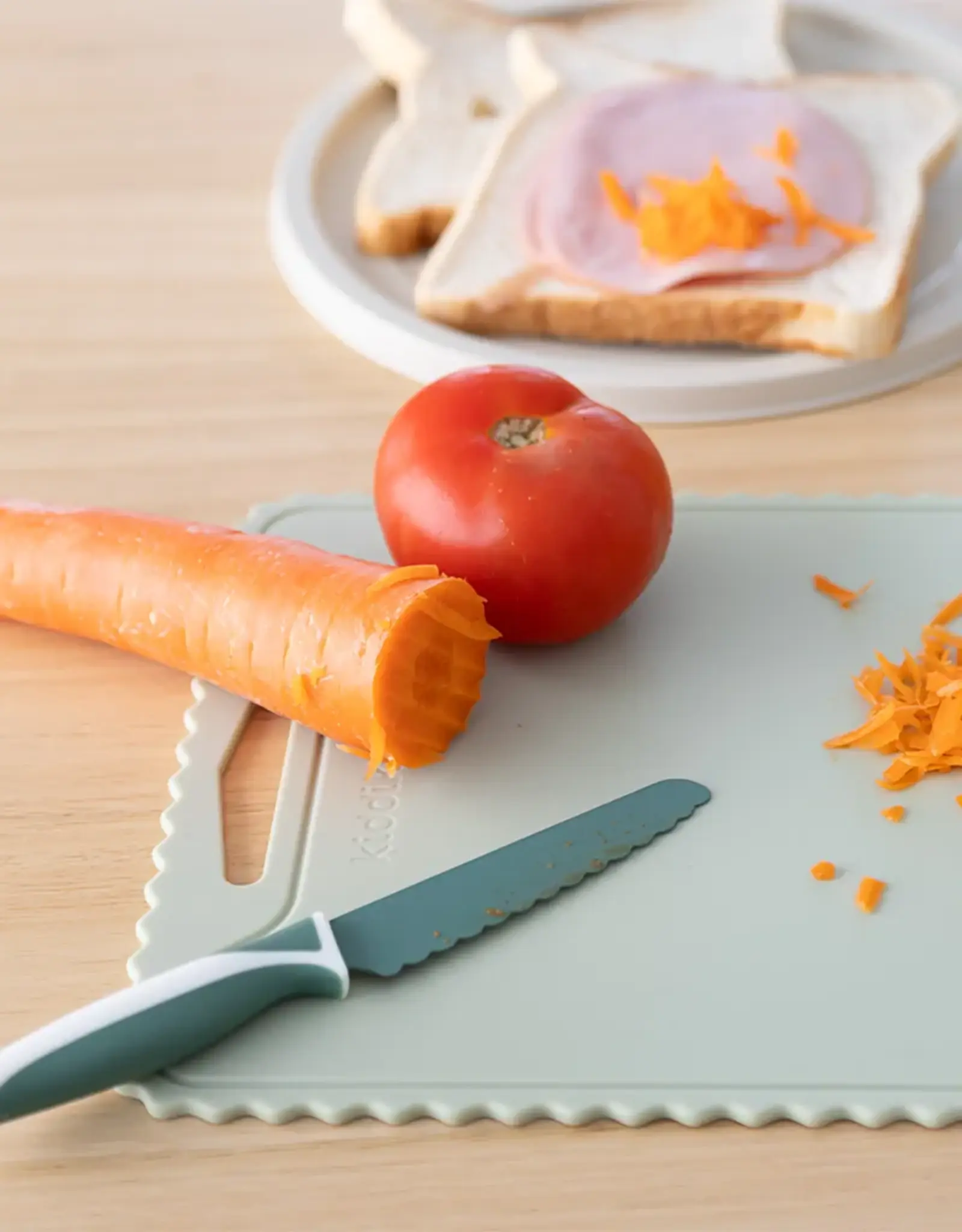 Kiddikutter KiddiKutter Siliconen Snijplank - Sage