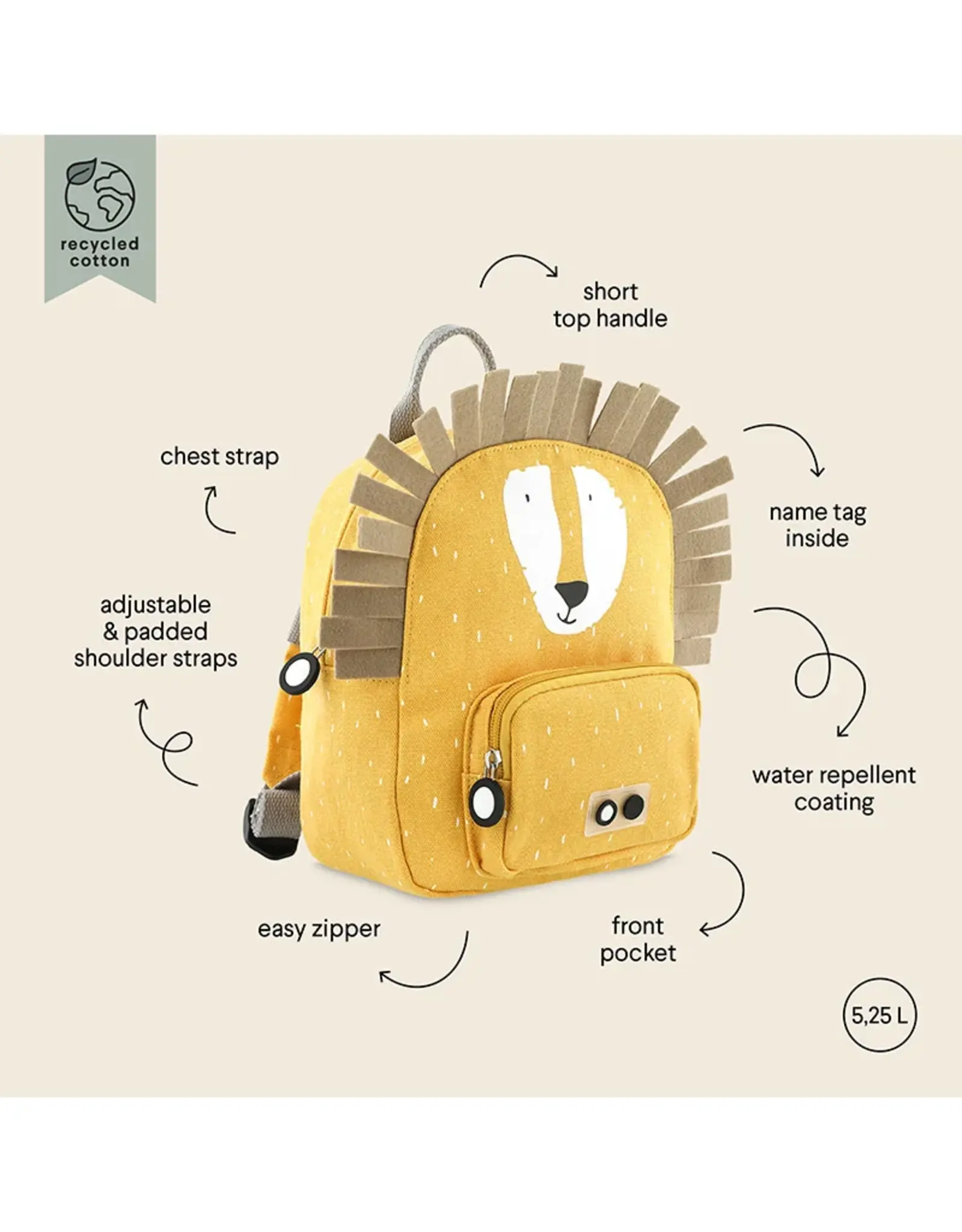 Trixie Trixie Rugzak Klein - Mr. Lion