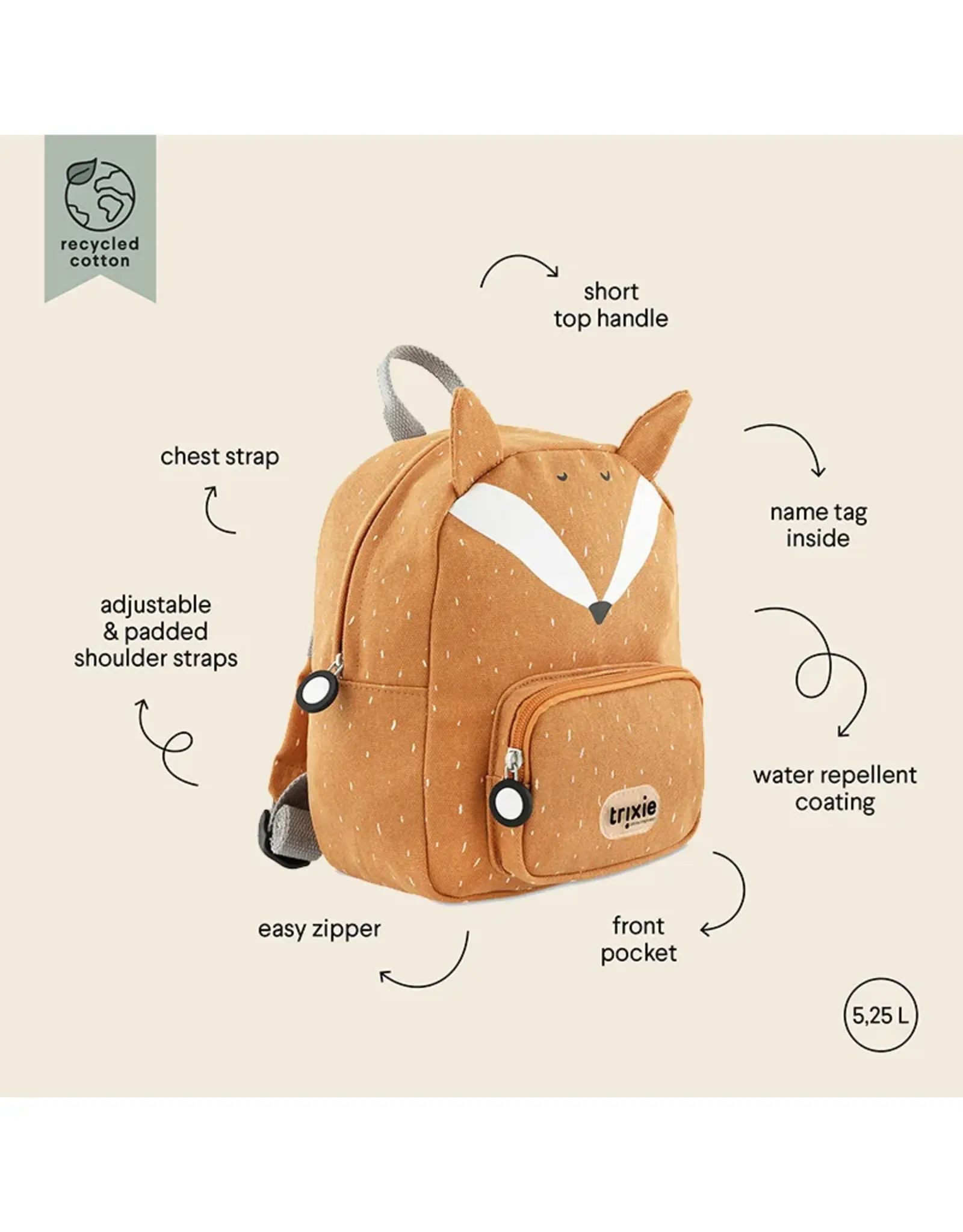 Trixie Trixie Rugzak Klein - Mr. Fox