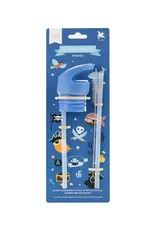 A Little Lovely Company Set dop, rietje & borstel - 350/500 ml - Piraten