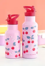 A Little Lovely Company Set dop, rietje & borstel - 350/500 ml - Kersen