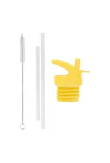 A Little Lovely Company Set dop, rietje & borstel - 350/500 ml - Dierenvriendjes