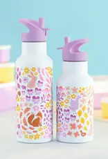 A Little Lovely Company Set dop, rietje & borstel - 350/500 ml - Bloementuin
