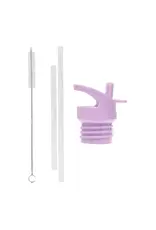 A Little Lovely Company Set dop, rietje & borstel - 350/500 ml - Bloementuin