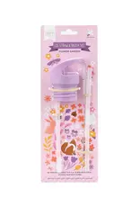 A Little Lovely Company Set dop, rietje & borstel - 350/500 ml - Bloementuin