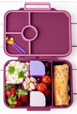 LEKKABOX Lekkabox Classic - Lunchbox met 4 vakken - Plum