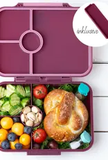 LEKKABOX Lekkabox Classic - Lunchbox met 4 vakken - Plum
