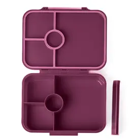 LEKKABOX Lekkabox Classic - Lunchbox met 4 vakken - Plum