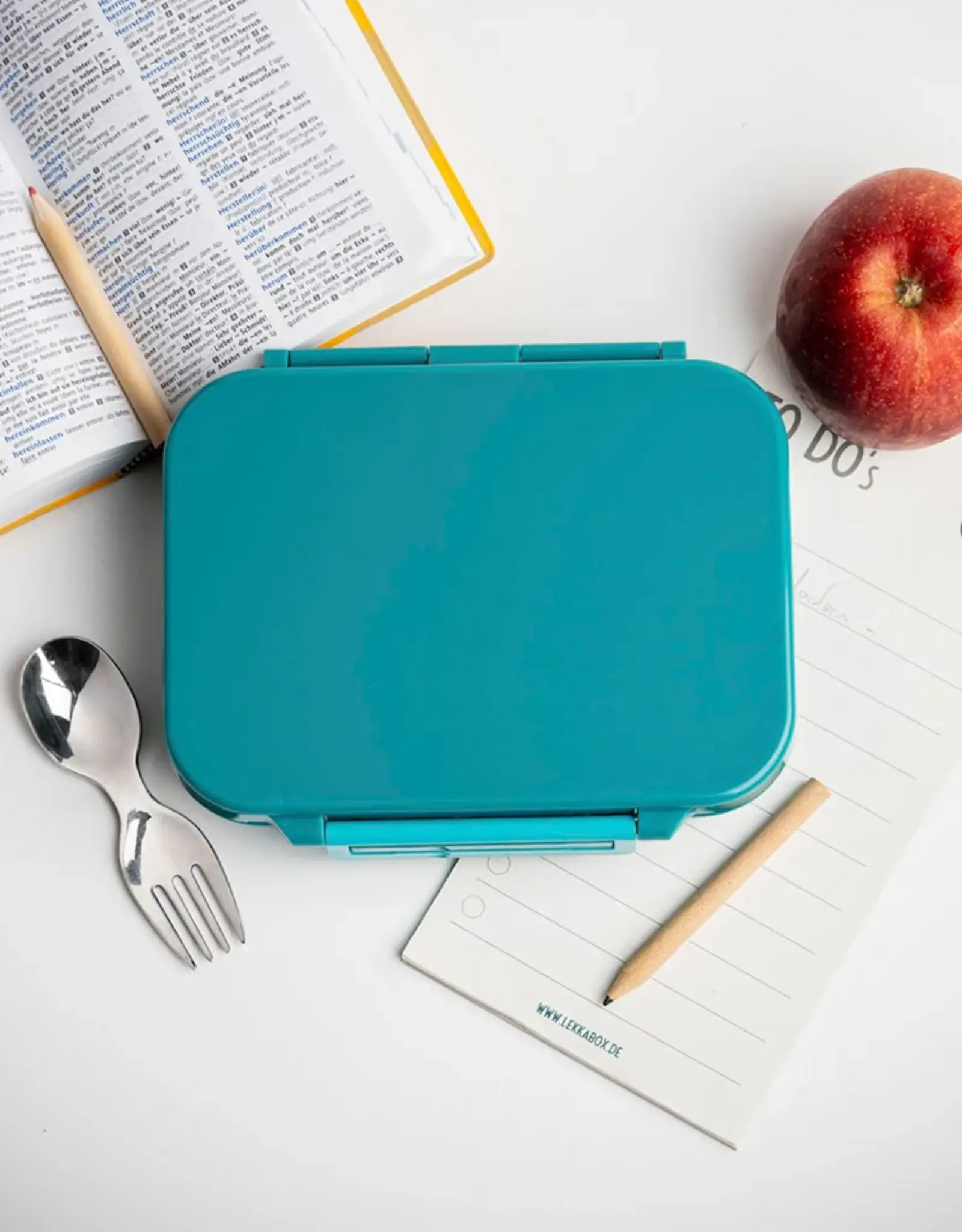 LEKKABOX Lekkabox Classic Mini - Lunchbox met 3 vakken - Petrol