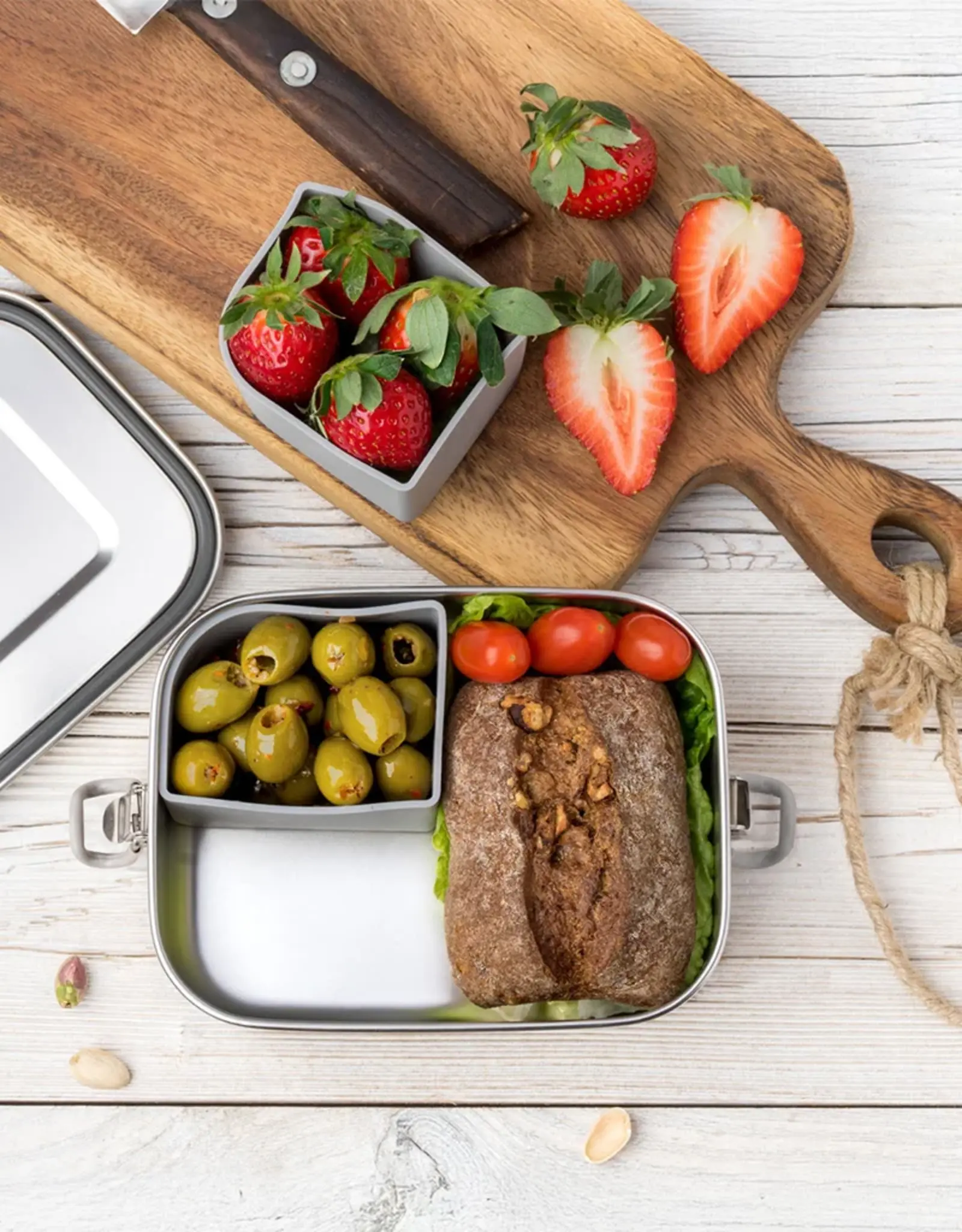 LEKKABOX Lekkabox Safe - RVS Bentobox 800ml