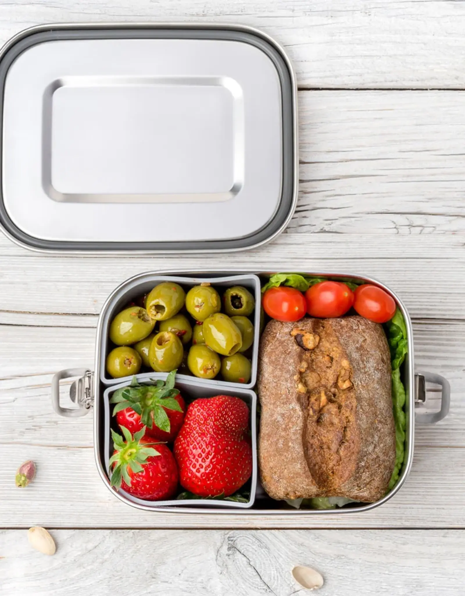 LEKKABOX Lekkabox Safe - RVS Bentobox 800ml