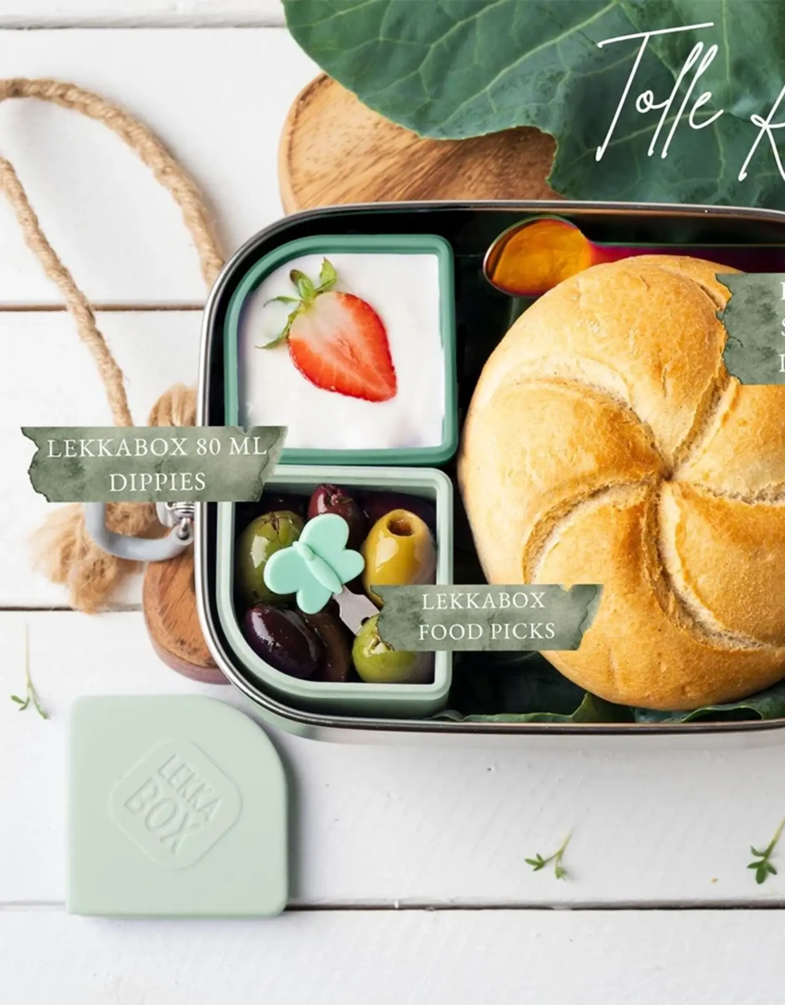 LEKKABOX Lekkabox Safe - RVS Bentobox 800ml