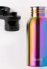 LEKKABOX Lekkabox GO - RVS drinkfles 500ml - Regenboog
