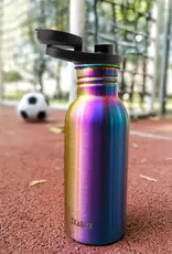 LEKKABOX Lekkabox GO - RVS drinkfles 500ml - Regenboog