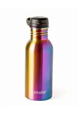 LEKKABOX Lekkabox GO - RVS drinkfles 500ml - Regenboog
