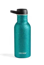 LEKKABOX Lekkabox GO - RVS drinkfles 500ml - Glitter Aqua