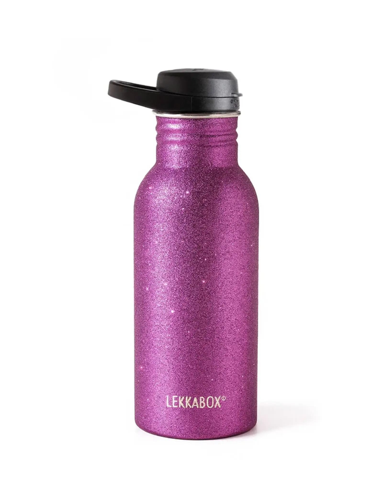 LEKKABOX Lekkabox GO - RVS drinkfles 500ml - Glitter Pink