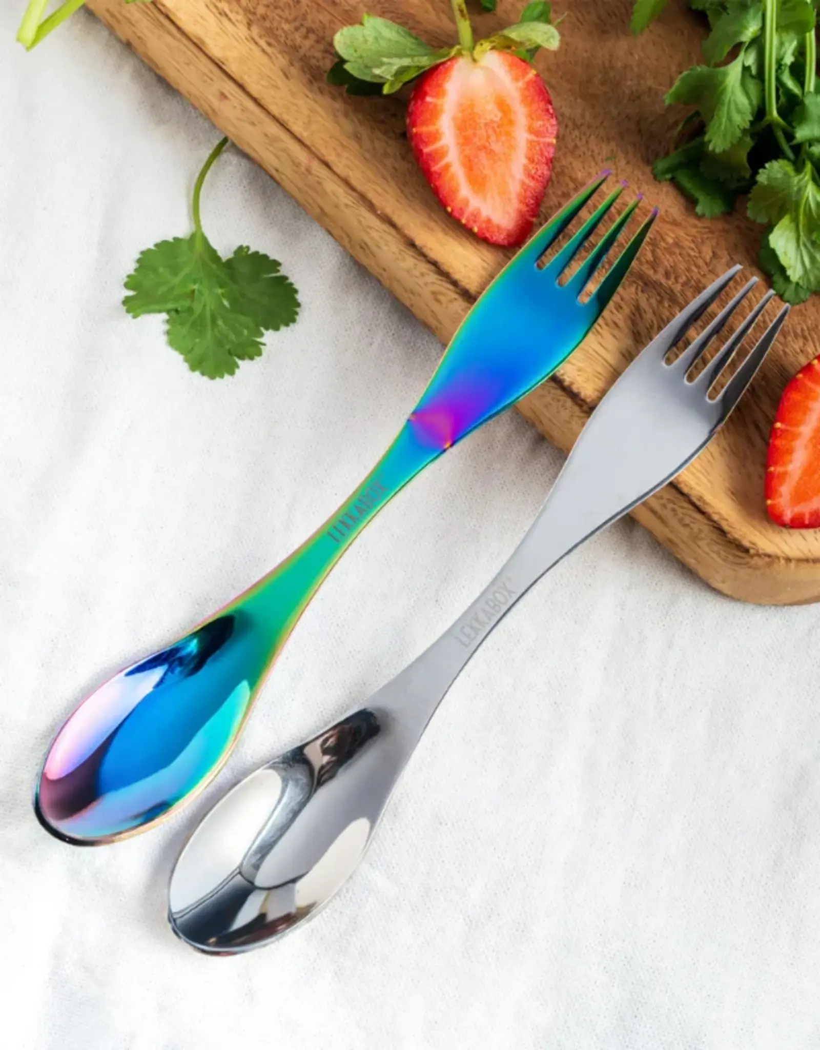 LEKKABOX Spork in RVS 19 cm - Zilver